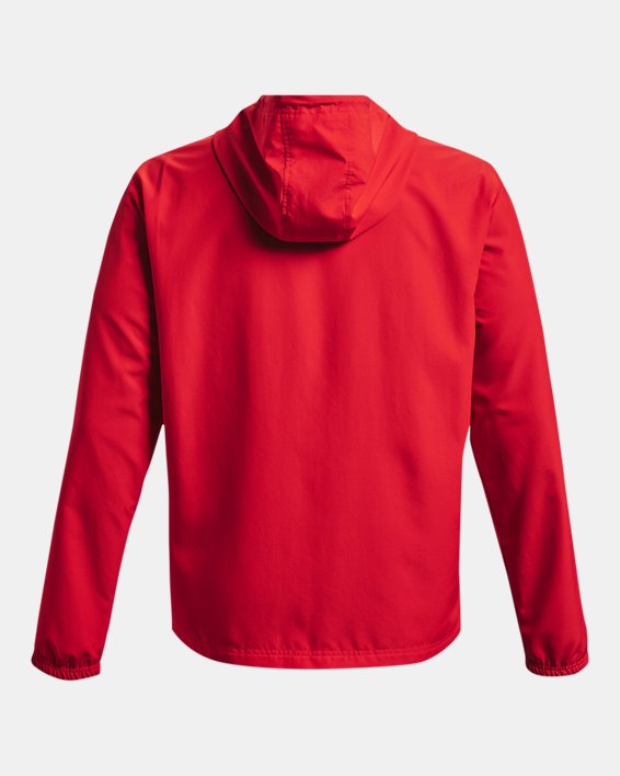 Men's UA Sportstyle Windbreaker Jacket, Red, pdpMainDesktop image number 5